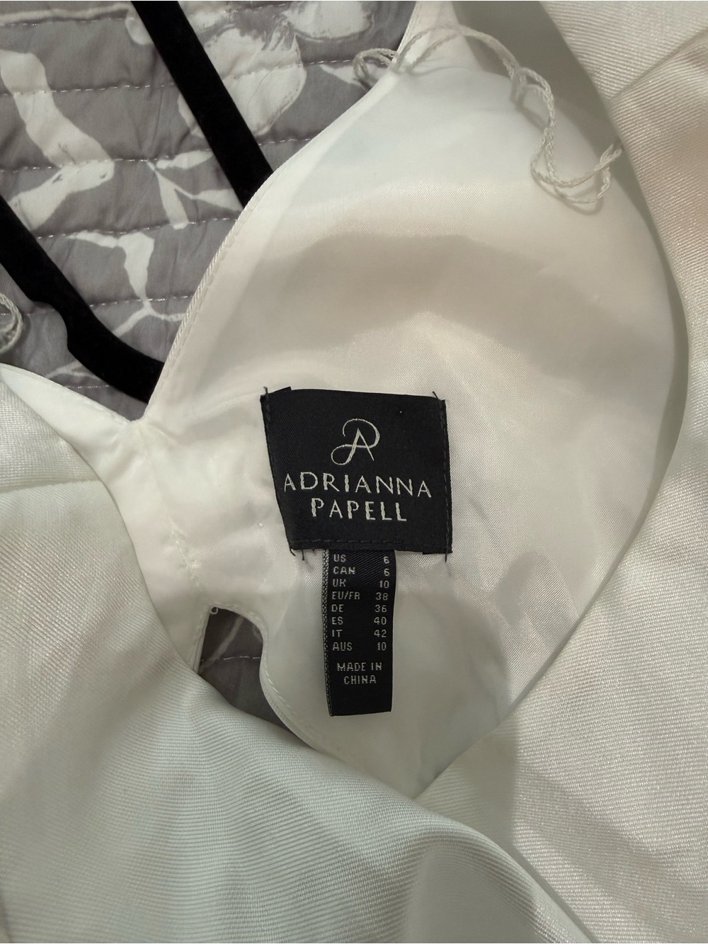 Adrianna Papell White Satin Dress - Picture 3 of 3